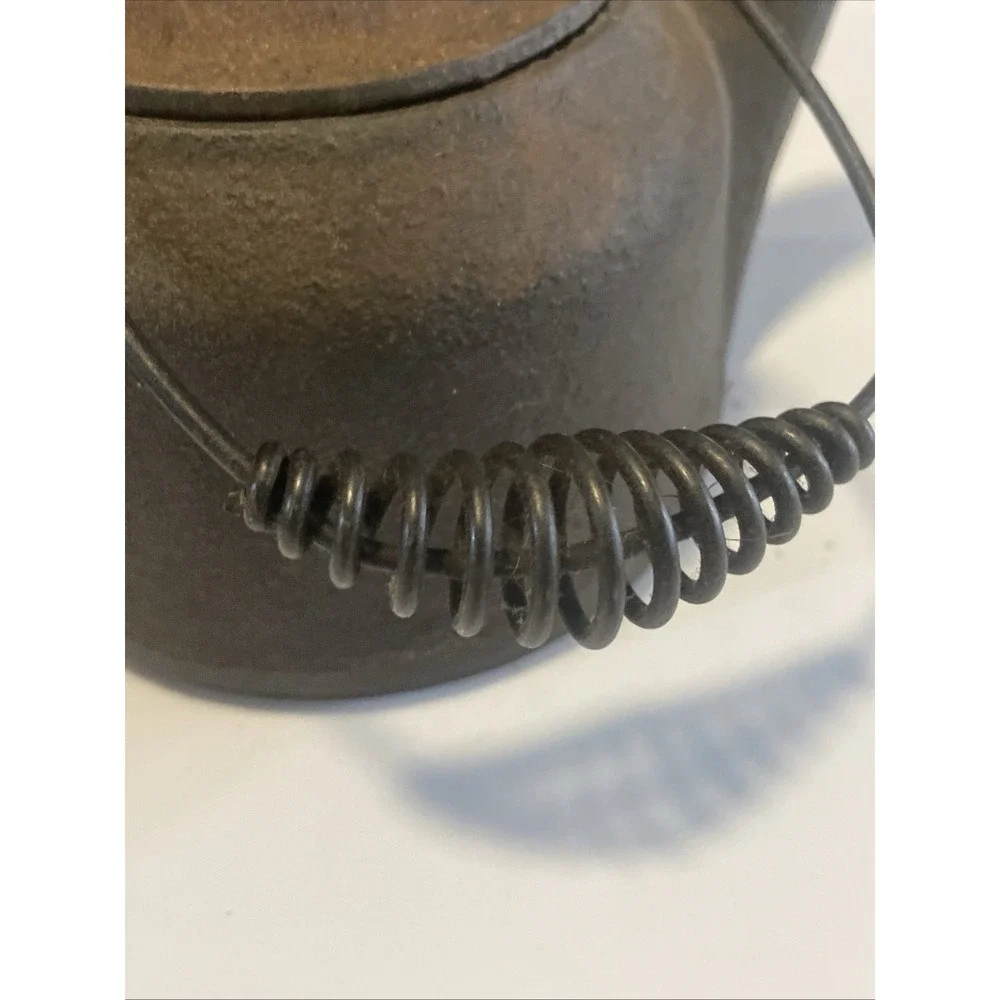 Vtg Wagner Ware Cast Iron Tea Kettle Sidney Ohio Swivel Lid Wire Handle Rustic